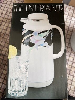Vintage Mikasa White Pitcher with Pastel Floral Band